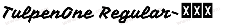TulpenOne Regular字体转换